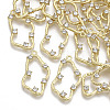 Light Gold Plated Alloy Rhinestone Pendants X-PALLOY-S132-063-2
