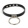 Alloy Ring Pendant PU Leather Choker Necklaces for Women FS-WGA2FAB-01-2