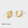 Stainless Steel C-Shaped Cuff Earrings HW4701-4-2