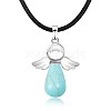 Angel Synthetic Turquoise Pendant Necklaces OH8264-12-1