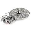 Zinc Alloy Colorful Rhinestone Brooch JEWB-U011-03AS-02-2