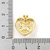 Rack Plating Brass Micro Pave Clear Cubic Zirconia Pendants ZIRC-L100-155G-4