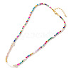 Bohemian Handmade Glass Seed Beaded Necklaces GG7843-1