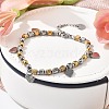 Punk Style 304 Stainless Steel Column Link Charm Bracelets for Women BJEW-C089-14GP-2