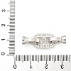 925 Sterling Silver Micro Pave Clear Cubic Zirconia Fold Over Clasps STER-U001-15P-3