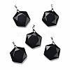 Natural Obsidian Pendants G-C241-02A-1