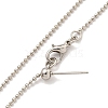 Brass Ball Chain Necklaces for Women NJEW-G084-14P-2