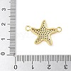 Brass Micro Pave Clear Cubic Zirconia Connector Charms KK-C086-14G-01-3