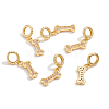 BENECREAT 6Pcs Brass Micro Pave Grade AAA Cubic Zirconia European Dangle Charms KK-BC0007-15-4