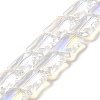 Transparent Electroplate Glass Beads Strands EGLA-H103-AB03-1