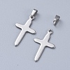 Tarnish Resistant 201 Stainless Steel Snap on Bails LS-STAS-F117-16P-6x12-4