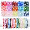 375Pcs 15 Colors Transparent Crackle Baking Painted Glass Beads Sets DGLA-FS0001-05-1