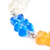 Bear Resin Link Bracelets BJEW-JB06483-4