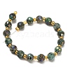 Electroplated Natural Druzy Geode Crystal Beads Strands G-F833-P01-8mm-03-3
