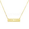 Brass Rectangle with Moon Phase Pendant Necklace with Cable Chains for Women JN1026B-1