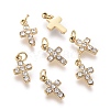 316 Surgical Stainless Steel Tiny Cross Charms STAS-F256-023D-G-1