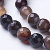 Natural Striped Agate/Banded Agate Beads Strands G-G753-05-8mm-3