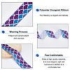 20 Yards Flat Printed Polyester Grosgrain Ribbon OCOR-WH0067-90A-5