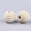 Natural Wood Beads X-WOOD-S053-48-2