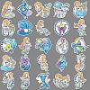 50Pcs Mermaid PET Waterproof Stickers PW-WGA3D8A-01-4