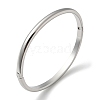 Non-Tarnish 304 Stainless Steel Smooth Hinged Bangles BJEW-Q772-01P-1