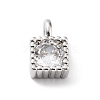 Rack Plating Brass Micro Pave Cubic Zirconia Pendants KK-P247-11P-1