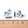 Rack Plating Alloy Enamel Snowman Pendants ENAM-T024-78A-P-3
