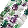 Natural Banded Agate Imitation Ruby in Zoisite Beads Strands G-K392-B03-13x18mm-2