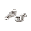 Anti-Tarnish Rhodium Plated 925 Sterling Silver Lobster Claw Clasps STER-D006-21P-2