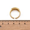 Brass Micro Pave Clear Cubic Zirconia Cuff Finger Rings for Women RJEW-G337-27G-5