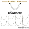 9Pcs 9 Styles Zinc Alloy European Safety Chains with Dangle Charms HJEW-CJ0001-23-2