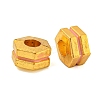 Brass Enamel Beads KK-P277-44G-2