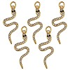 5Pcs Brass Cubic Zirconia Pendants ZIRC-SZ0003-02-1