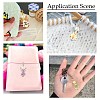 7Pcs 7 Colors Christmas Tree Handmade Porcelain & ABS Plastic Imitation Pearl Angel Pendant Decorations HJEW-FS00082-6