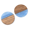 Opaque Resin & Walnut Wood Pendants RESI-S389-025A-C01-2