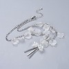 Petal Acrylic Pendants Necklaces and Dangle Earrings Jewelry Sets SJEW-JS01030-2
