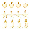 ARRICRAFT 12Pcs 3 Styles Brass Pendants KK-AR0003-49-1