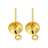 304 Stainless Steel Stud Earring Findings STAS-P370-02C-G-1