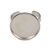 304 Stainless Steel Cuff Ring Components STAS-D372-07P-07-2
