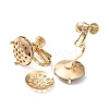 Brass Clip-on Earring Setting KK-Q785-14G-2