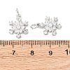 Rack Plating Brass Micro Pave Clear Cubic Zirconia Pendants KK-B093-04A-P-3
