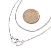 Stainless Steel Heart Pendant Necklaces for Women NJEW-JN04735-02-3