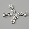 925 Sterling Silver S-Hook Clasps FIND-WH0114-71B-1