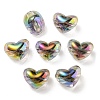 Two Tone UV Plating Transparent Acrylic European Beads OACR-F004-06B-1