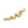 Brass Micro Pave Cubic Zirconia Pendants KK-C108-01C-G-2