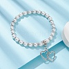 Glass Pearl Beaded Stretch Bracelets BJEW-JB09696-01-2