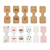 CRAFTDADY 220Pcs 11 Styles Paper Necklace Display Cards CDIS-CD0001-03-10