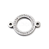 304 Stainless Steel Crystal Rhinestone Connector Charms STAS-Z091-06P-1