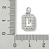 Rack Plating Brass Micro Pave Clear Cubic Zirconia Charms KK-G501-01J-P-3