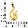 Oval 304 Stainless Steel Rhinestone Pendant Decoration STAS-R159-49G-03-3
